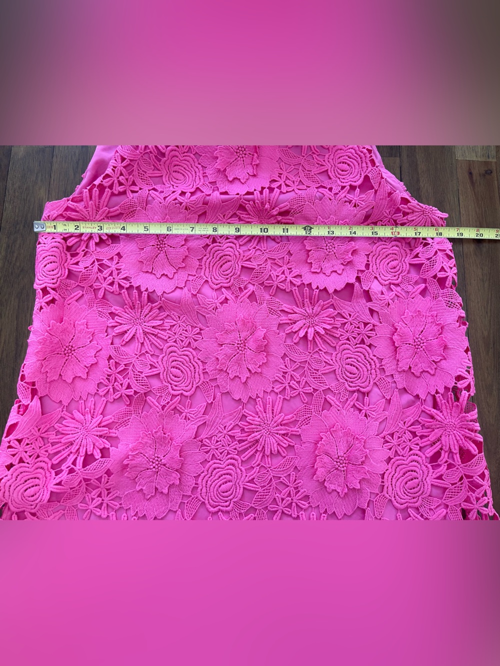 Tuckernuck Pink Lace Top Back Bow Women's Medium Romantic Feminine Blouse - Picture 8 of 11